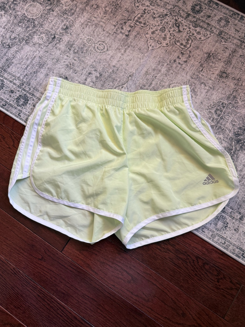 Adidas Athletic Running Short Neon Yellow Green Women’s Size Medium